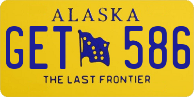 AK license plate GET586