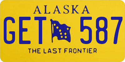 AK license plate GET587