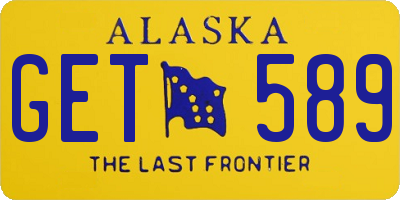 AK license plate GET589