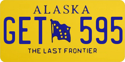 AK license plate GET595