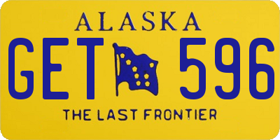 AK license plate GET596
