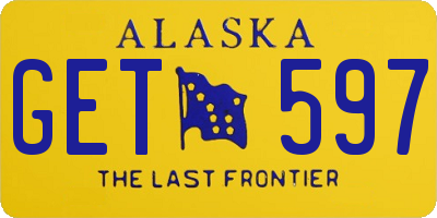 AK license plate GET597