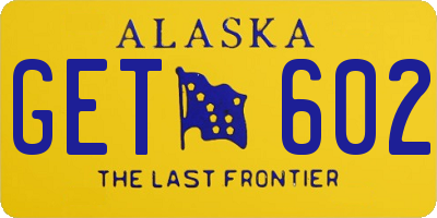 AK license plate GET602