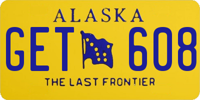 AK license plate GET608