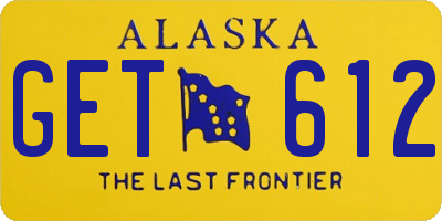 AK license plate GET612