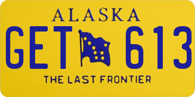 AK license plate GET613