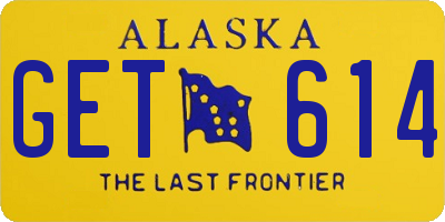 AK license plate GET614
