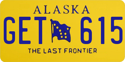 AK license plate GET615