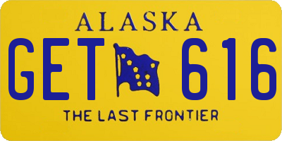 AK license plate GET616