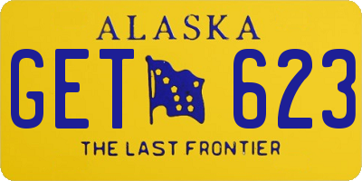 AK license plate GET623