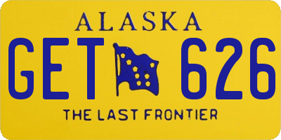 AK license plate GET626