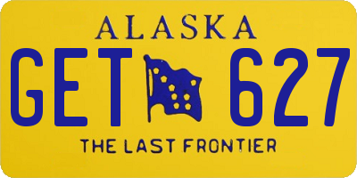 AK license plate GET627