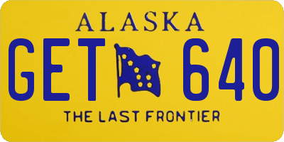 AK license plate GET640