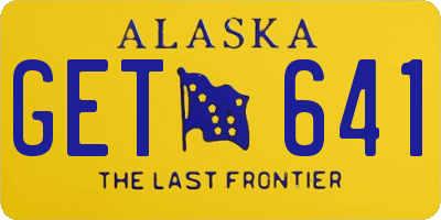 AK license plate GET641