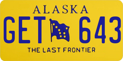 AK license plate GET643