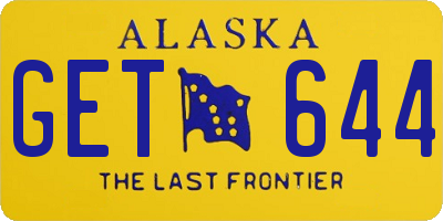 AK license plate GET644
