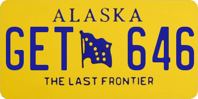 AK license plate GET646