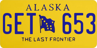 AK license plate GET653