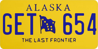 AK license plate GET654