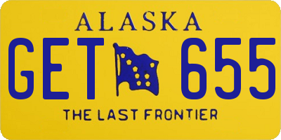 AK license plate GET655