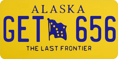 AK license plate GET656