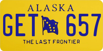 AK license plate GET657