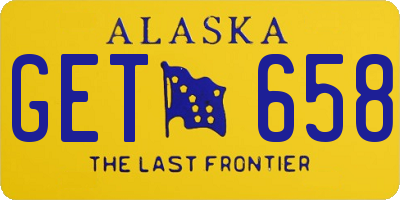 AK license plate GET658