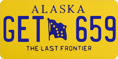 AK license plate GET659