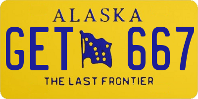 AK license plate GET667