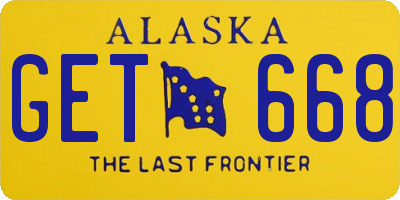 AK license plate GET668