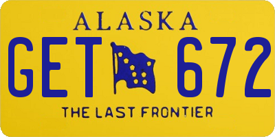 AK license plate GET672