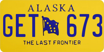 AK license plate GET673