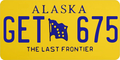 AK license plate GET675