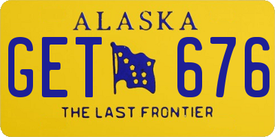AK license plate GET676