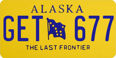 AK license plate GET677