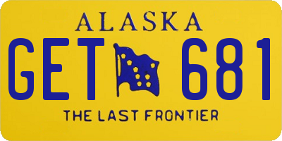AK license plate GET681