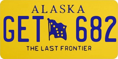 AK license plate GET682