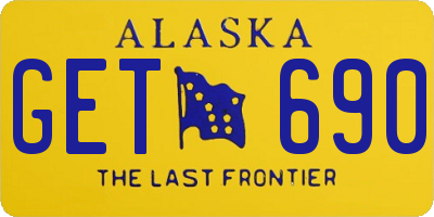 AK license plate GET690