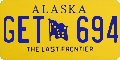 AK license plate GET694
