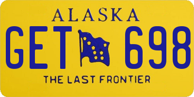 AK license plate GET698