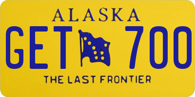 AK license plate GET700