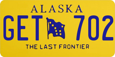 AK license plate GET702