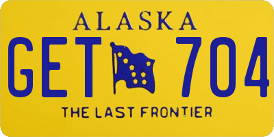 AK license plate GET704