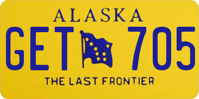 AK license plate GET705