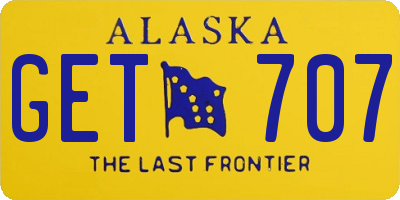 AK license plate GET707