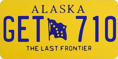 AK license plate GET710