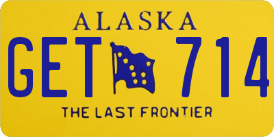 AK license plate GET714