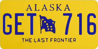 AK license plate GET716
