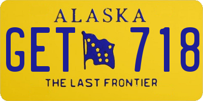 AK license plate GET718
