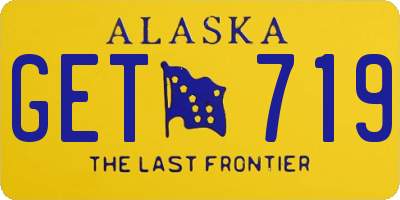 AK license plate GET719